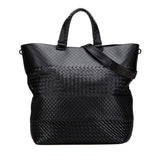 ボッテガヴェネタ イントレチャート ショルダーバッグ トートバッグ 2WAY ブラック レザー レディース BOTTEGAVENETA 【中古】
